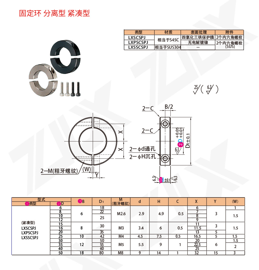 固定環(huán) 分離型 緊湊型