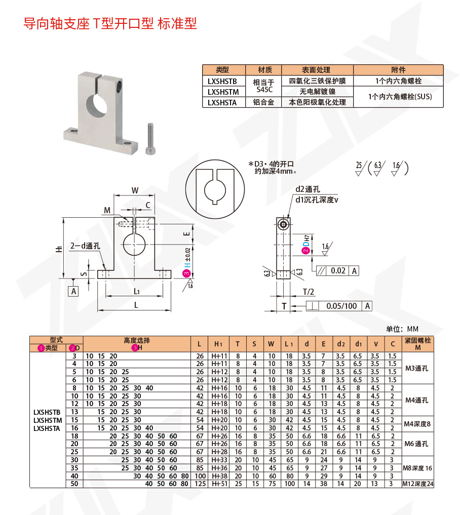 41軸支座 T型開口型 標(biāo)準(zhǔn)型