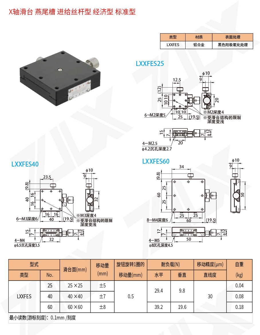 X-31X軸滑臺燕尾槽進(jìn)給絲桿型經(jīng)濟型標(biāo)準(zhǔn)型