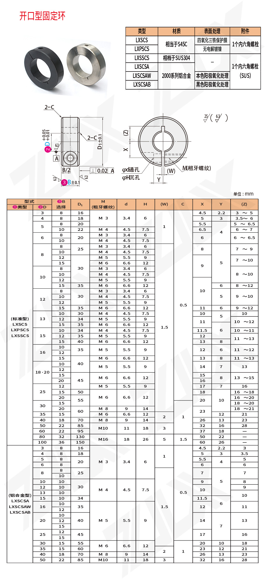 開口型固定環(huán) 開口型固定環(huán)